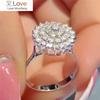 Полные блестящие кольца CZ для пальцев, женские роскошные модные дизайнерские аксессуары для свадебной вечеринки, элегантные женские ювелирные изделия для помолвки