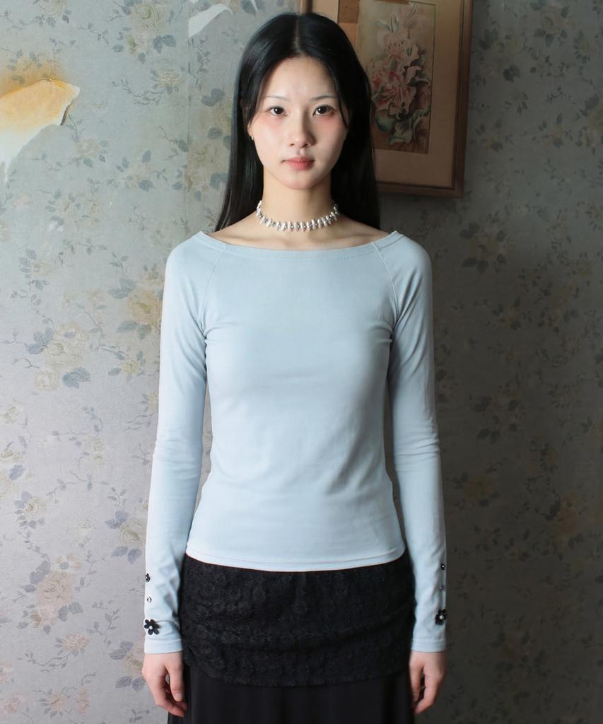 RUBATI Daisy Florette Raglan Long Sleeve Tee_Light Blue