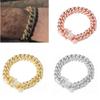 Women Men Fashion Bracelet Luxury Shiny Link Chain Hip Hop Inlaid Rhinestone Bracelet