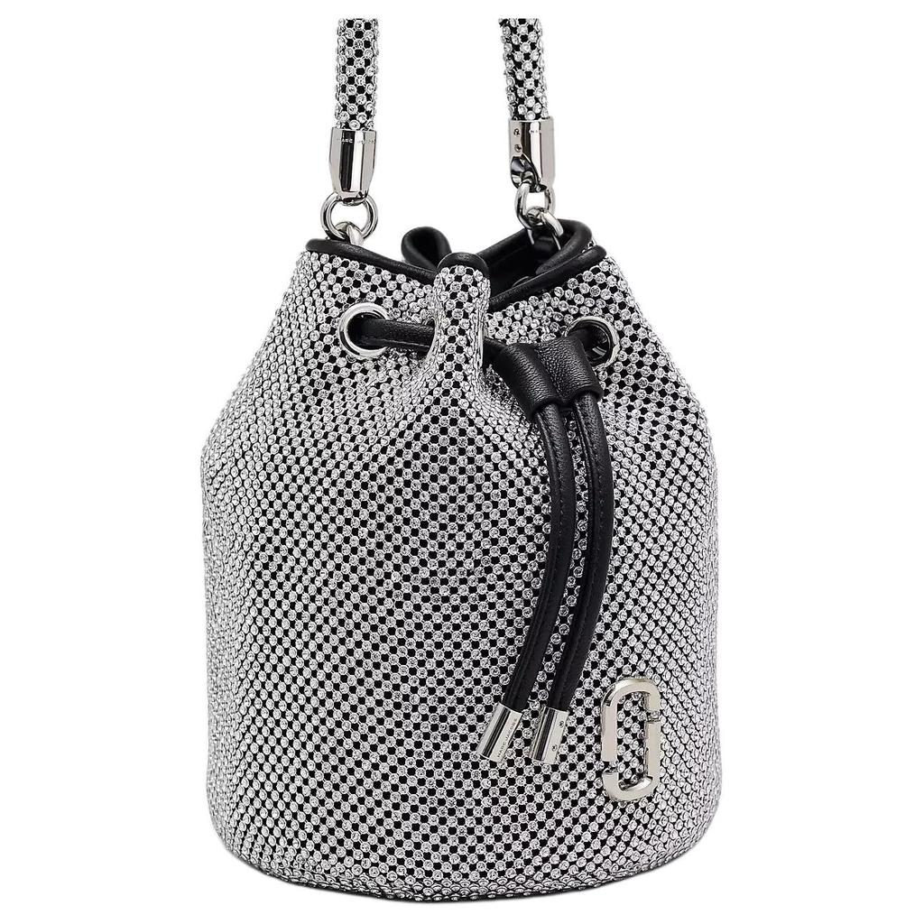 Marc Jacobs Иконичные Металлические Аксессуары Стразы Металлическая Цепь Сумка-Ведро Мини Женские Сумки Серебристый 2P4HCR017H03991