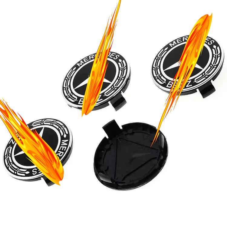 75мм 4шт крышка центра ступицы колеса автомобиля эмблема крышка подходит для Mercedes Benz модифицированные аксессуары w204 w211 w205 W212 AMG w203