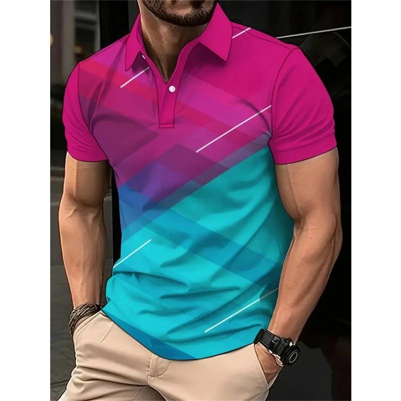 Stylish short-sleeve argyle print polo shirt, great for casual daily outfits.