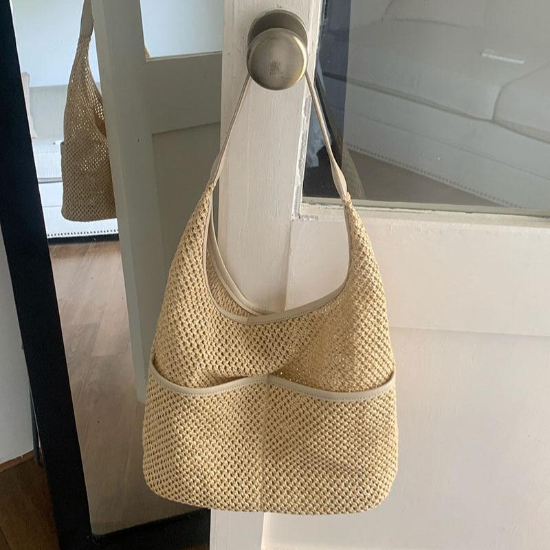 Французская соломенная плетеная сумка женская литературная сумка для работы и учебы новая летняя свежая плетеная сумка