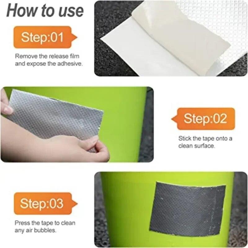 10M Aluminum Foil Butyl Waterproof Tape, High Temperature Resistant Leak Repair Sticker for House Walls and Water Pipes