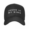 Classic Unisex Jesus Is My King Baseball Cap Adult Catholic Christian Faith Adjustable Dad Hat Women Unisex Hip Hop Snapback Hats