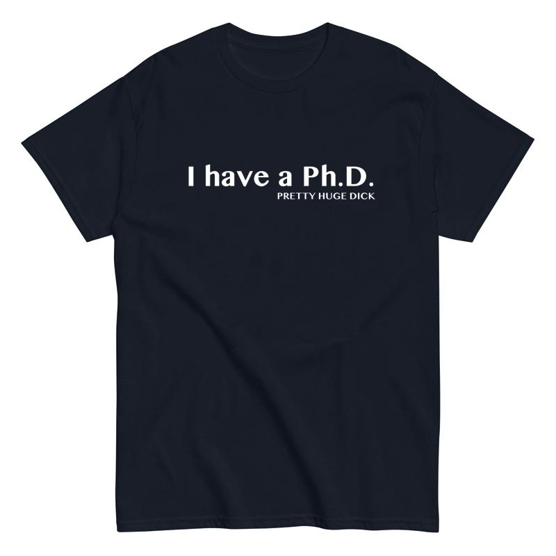 2025 У меня есть докторская степень Смешная Забавная Английская Футболка с коротким рукавом Хлопок Пародия Смеющаяся Мужская и Женская Летняя Высокого качества