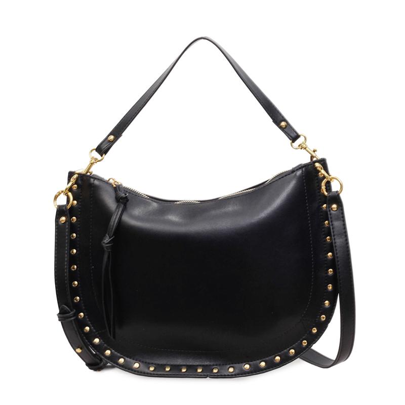 Сумка через плечо с заклепками Женская винтажная сумка под мышку Дорожная сумка на плечо