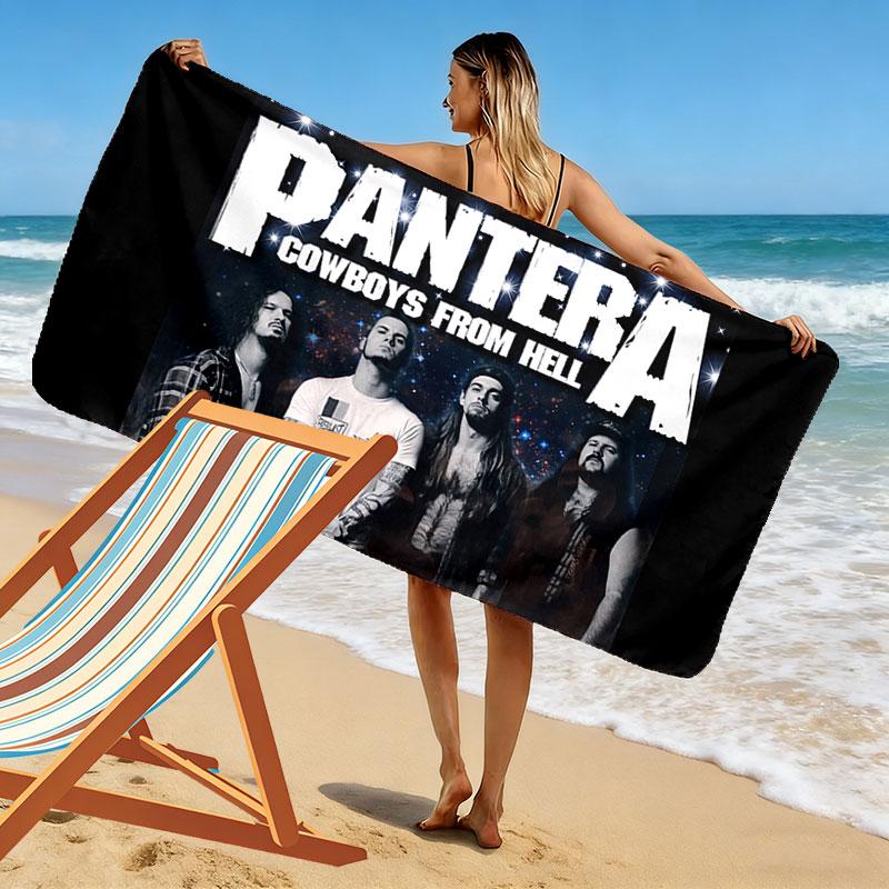 Panteras FC Print Beach Towel, Large Soft Quick Dry Towel for Beach Camping Swimming