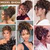 MISS WIG Synthetic Buns Hair Piece 60g Elastic Drawstring Large Curly Scrunchies Ponytail Extensions Hair for Women Daily Use