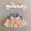20CM Cap Dress Suit Multicolor Hairband Suspender Gift Doll Clothes  Cotton Stuffed Doll