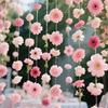 30/40/50Pcs Fishing Line Random Pink Flowers Artificial Flowers DIY Pendants Mixed Flowers Bohemian Style