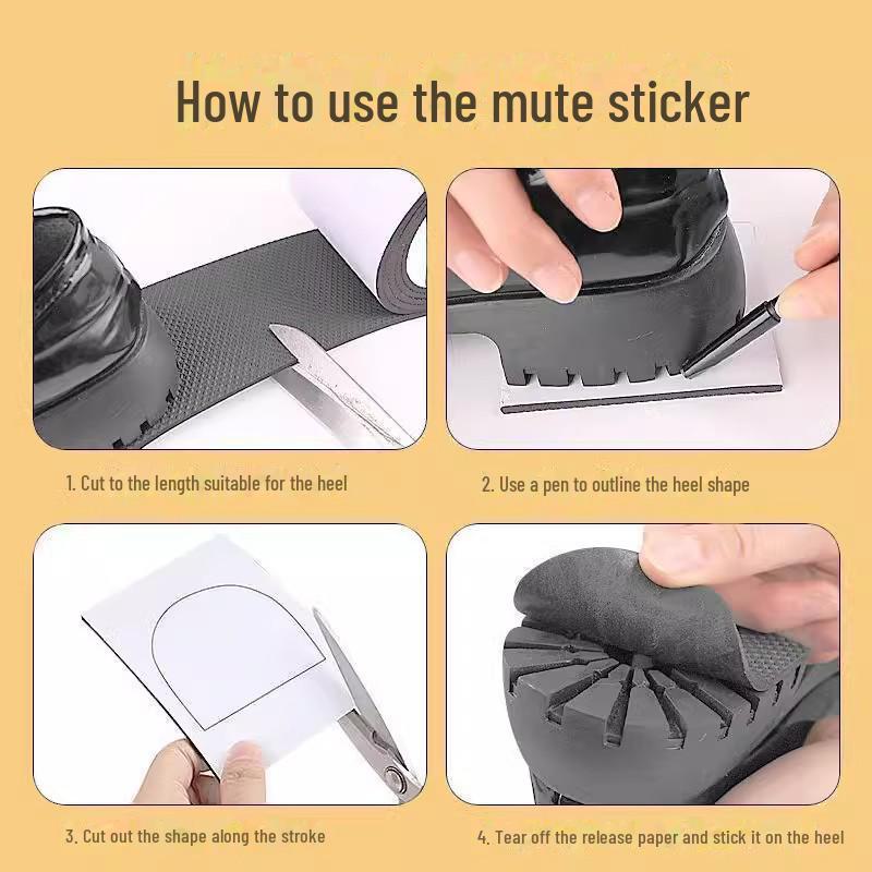 Thickened EVA Non-Slip Heel Stickers – Wear-Resistant, Anti-Wear Protection, 1m Cuttable Sole Pads