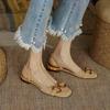 French Low-heeled Retro Bag Head Sandals Women's 2025 Summer New Rear Empty Horse Seat Buckle Suede Word with Sandals Women