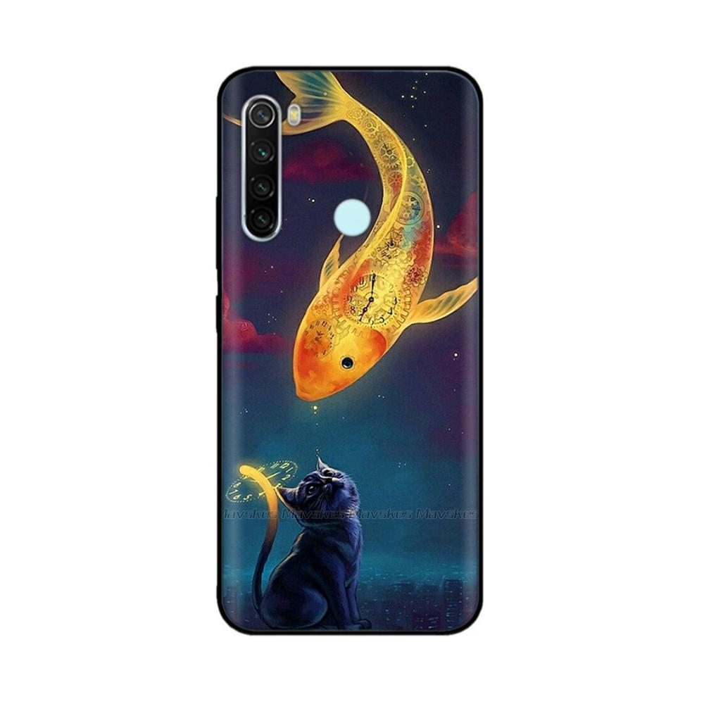 Для Xiaomi Redmi Note 8T Чехол с узором Полная защита Мягкий жидкий силикон Мультяшный чехол для Redmi Note 8T Note8T Оболочка Fundas