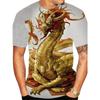 Футболки Summer Dragon White с 3D-принтом, с круглым вырезом, в уличном стиле, повседневные, эластичные, мягкие, мужские, больших размеров, европейские, мужские футболки