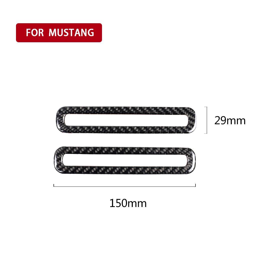 2 шт. карбоновое волокно внутренняя дверь кондиционер вентиляционное отверстие крышка отделка AC вентиляционное отверстие крышка аксессуары для Ford Mustang