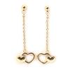 Les Trésors De Lily [L1269] - Gold Plated 'Love' Earrings - 35x10 Mm