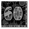 Black Glitz 60th Birthday Party Napkins