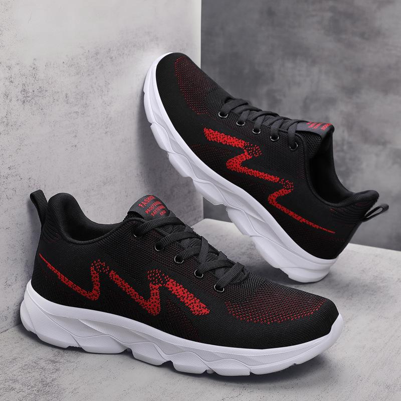 Men's Shoes Spring and Autumn Mesh Breathable Sports Shoes Men's Lightweight Soft-soled Running Casual Travel Shoes