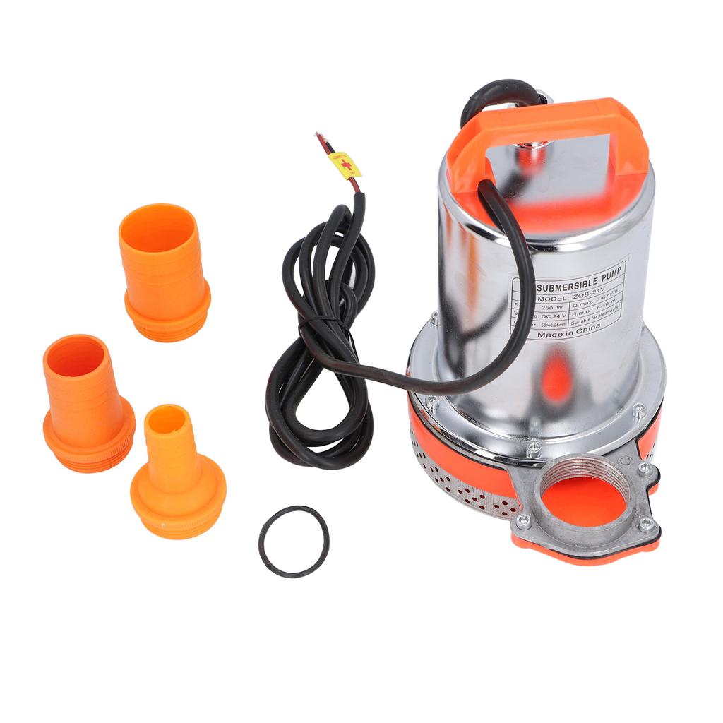 DC24V 260W погружной насос высокого давления водяной насос 1 дюйм 1,5 дюйма 2 дюйма выходное отверстие для садового пруда 