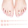 120pcs Fake French ToeNails With Glue Type Removable Square Short Paragraph Nude Color Fashion Manicure False ToeNails Press On