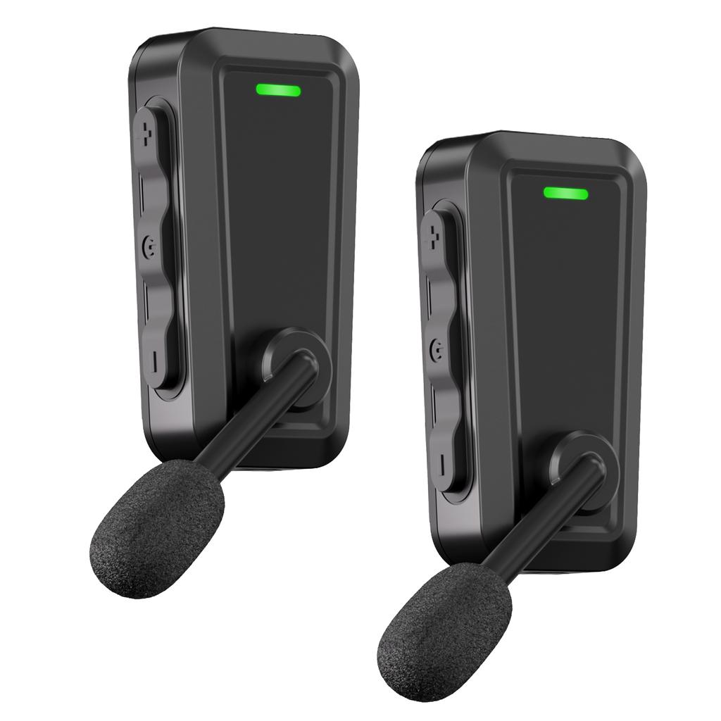 KEBIDUMEI 1/2x Casque Intercom Étanche pour Moto, Intercomunicateur 520M, Partage de Musique, Interphone pour Cyclisme en Plein Air