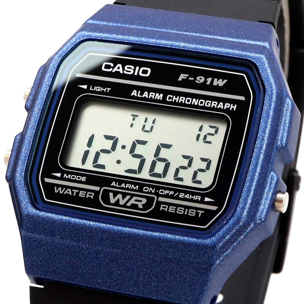 Casio Unisex Quartz Watch F-91WM-2A Metallic Blue Cheap Casio [Parallel Import]