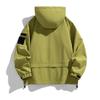 Cozy Up Men Fashion Unisex Hooded Windbreaker Multi-Pockets Casual Jackets Oversized Coat