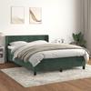 3131018 vidaXL Divan Bed and Mattress Dark Green 140x190cm Velvet