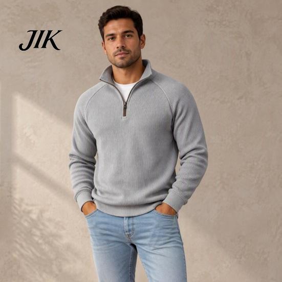 Knitted Sweaters for Daily Wear Men Quarter Zipper Pullover Sweater, Long Sleeve Soft Knit Tops, Warm Fall Winter Clothing Casual Mock Neck