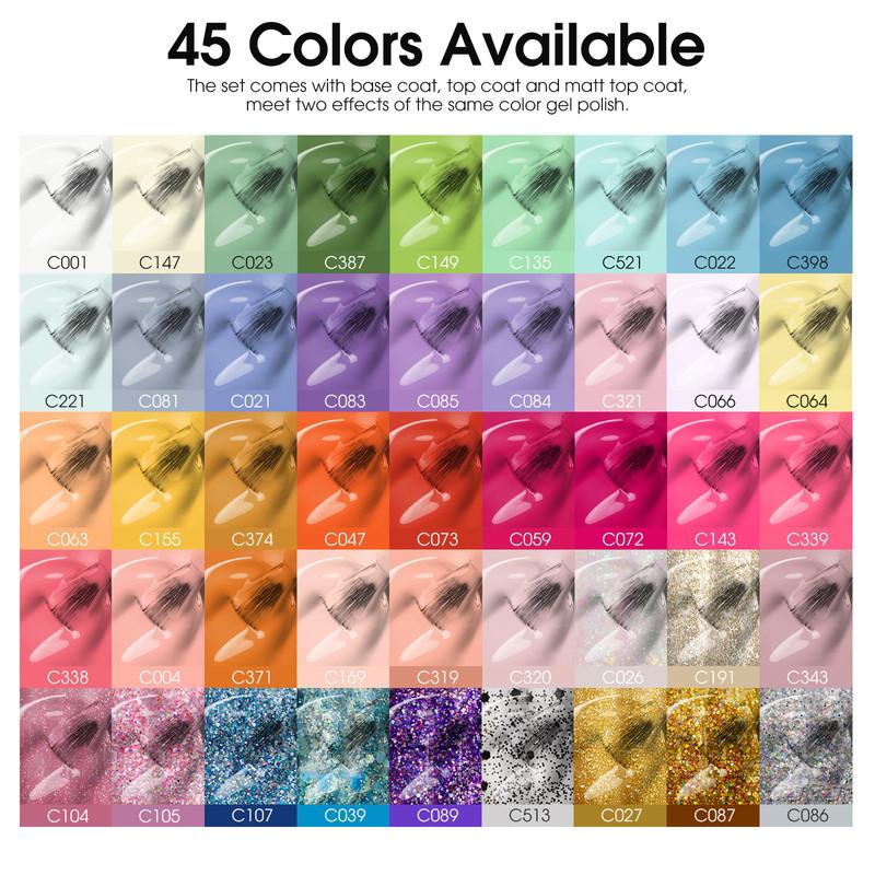 ROSALIND Нейл-арт 48 шт. Наборы для ногтей Гель-набор УФ-гель для ногтей Глянцевый Матовый эффект Лак для ногтей Замачиваемый Гибридный Полуперманентный