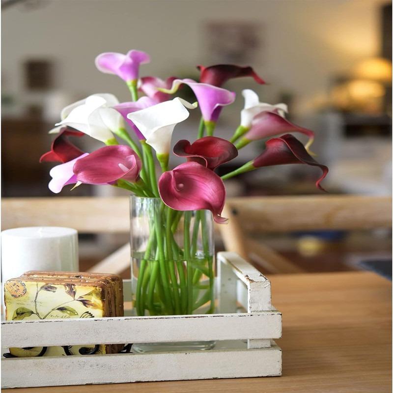 10 шт. реалистичных искусственных цветов каллы для самостоятельного изготовления, свадеб, вечеринок, домашнего декора