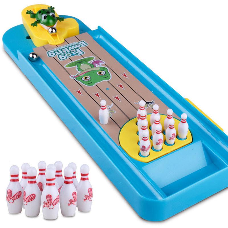 Mini Desktop Bowling Game Toy Funny Table Sports Training Game Board Games Bowling Table Top Holiday Family Party Toy