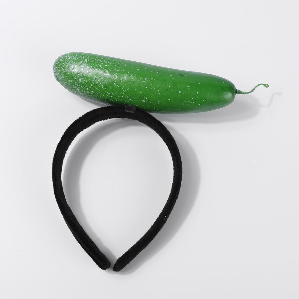 Креативные 3D-ободки для волос с овощами: Аксессуары для волос из моркови, перца, баклажана и зеленых овощей для женщин