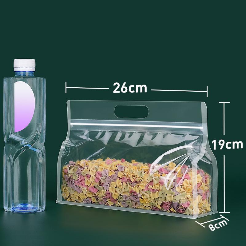 Матовый прозрачный пакет для упаковки чая и еды с восьмисторонним запечатыванием, с пряжкой и самоподдерживающейся конструкцией