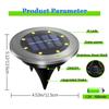 8LED Solar Ground Lights Waterproof Outdoor In-Ground Landscape Lighting for Garden Patio Pathway Lawn Bright Garden Solar Lamp