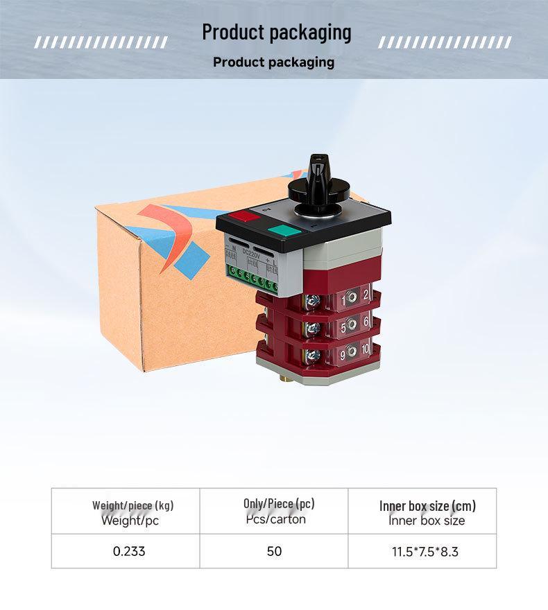 Zhuochao LW12-16/N33.3-48N2 1-2 Section Light Changeover Switch