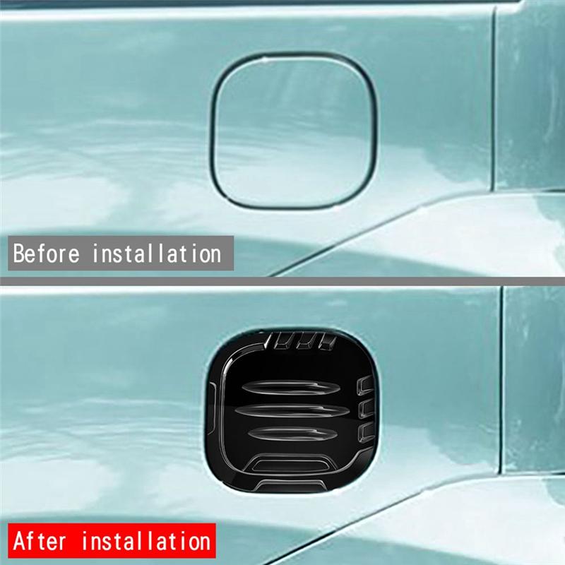 Car Fuel Tank Cap Cover Trim Oil Fuel Cap Protective For Toyota SIENTA 10 Series   Parts Bright Black