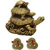 Three Tortoise with 2 Lucky Coin Set Idol, Standard