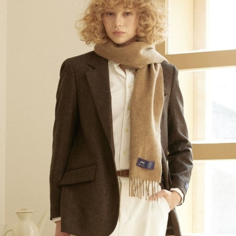 ABRAHAM MOON Шарф из мериносовой шерсти 25 см - Верблюжий