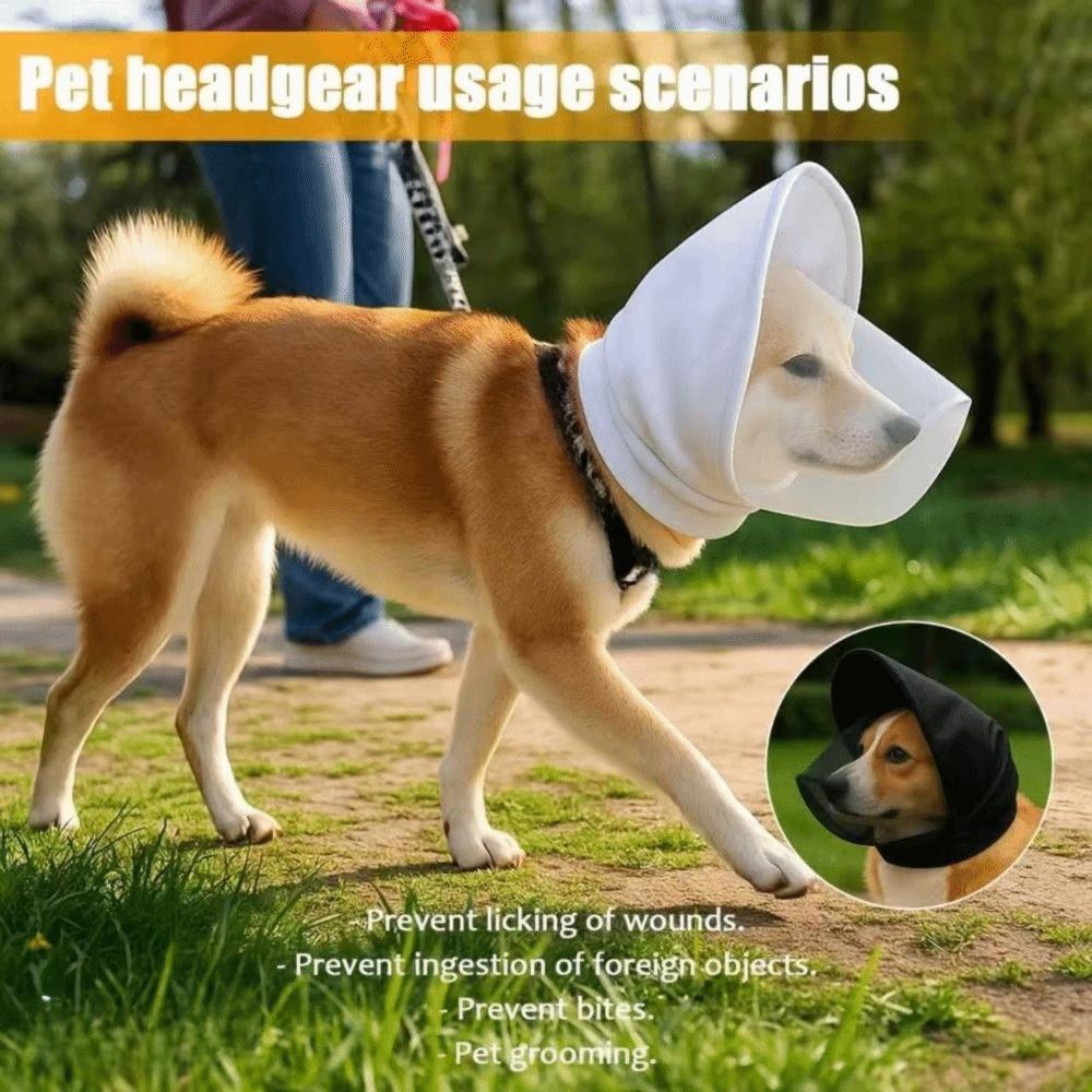 Ear Shield Dog Headgear Breathable Mesh Pet Head Cover Pet Supplies Dog Anti-Bite Hiking