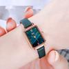 Fashionable Girls' Watch French Retro Small Green Watch Temperament Compact Square Quartz Watch for Women