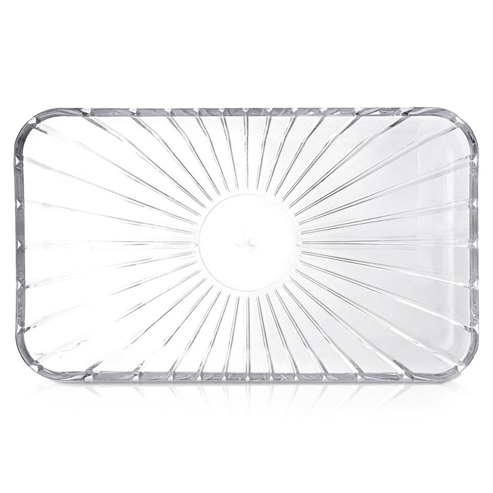 Rectangular glass platter 27.5x16.5 cm