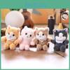 Cute Realistic Cat Plush Keychain With Ultra Soft Pp Cotton Bag Gift Charm