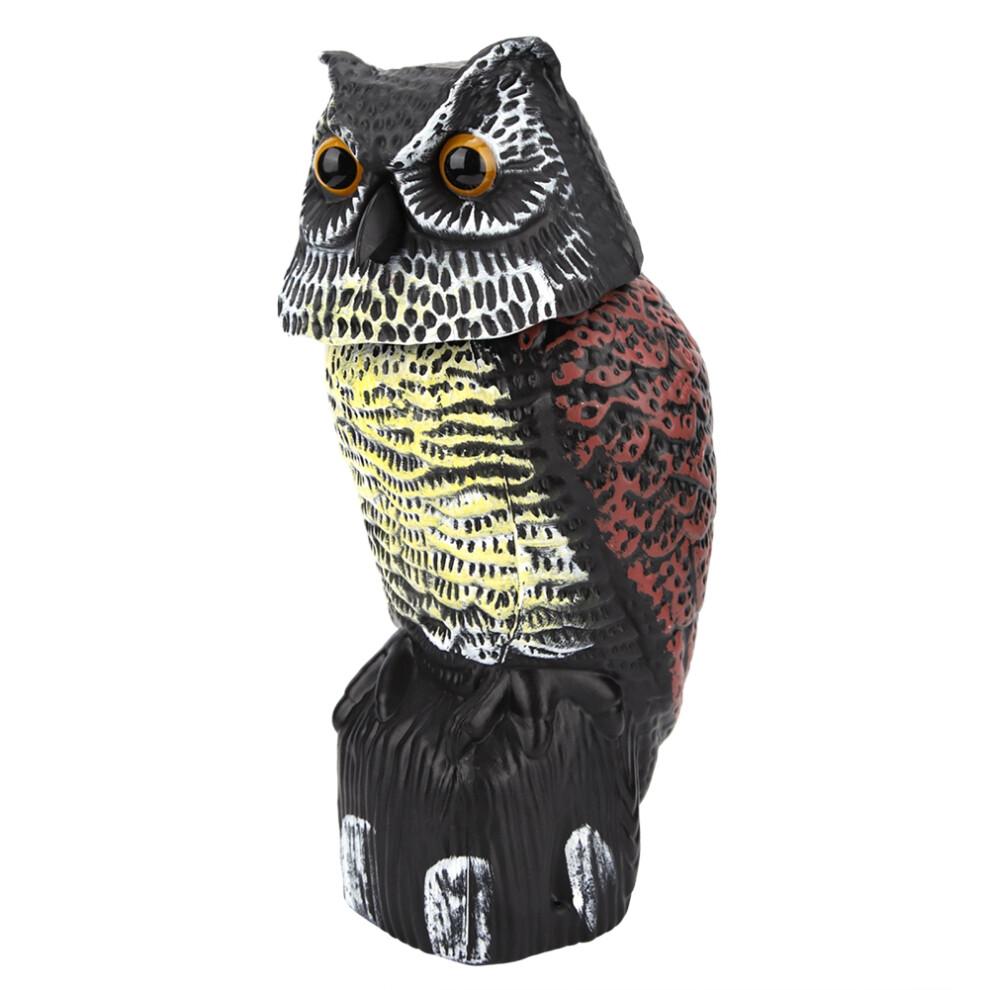 Simulated Owl Rotating Head Owl Garden Decoration Protection Drive Away Pests