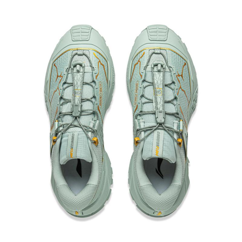 Li Ning Outdoor CF Tracing, Xingchuan Pro Амортизация, Износостойкие Низкие Туристические Ботинки Унисекс Зеленые AHTU017-6