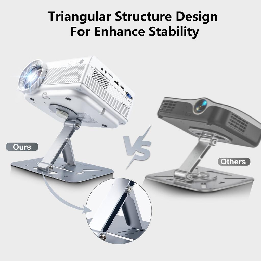 Universal Mini Projectors Bracket Holder Max Load 5 Ibs Home Desktop Projector Holder Stand Table Mobile Projector Wall Mount