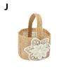 1PC Gift Bag Party Burlap Storage Basket Linen Handle Baby Shower Lace Wedding Ceremony Flower Basket Table Decoration