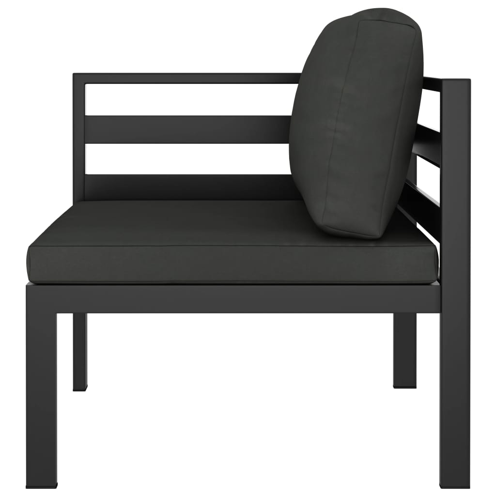 Vidaxl 7-Cz. Zestaw Mebli Ogrodowych, Poduszki, Aluminium, Antracyt