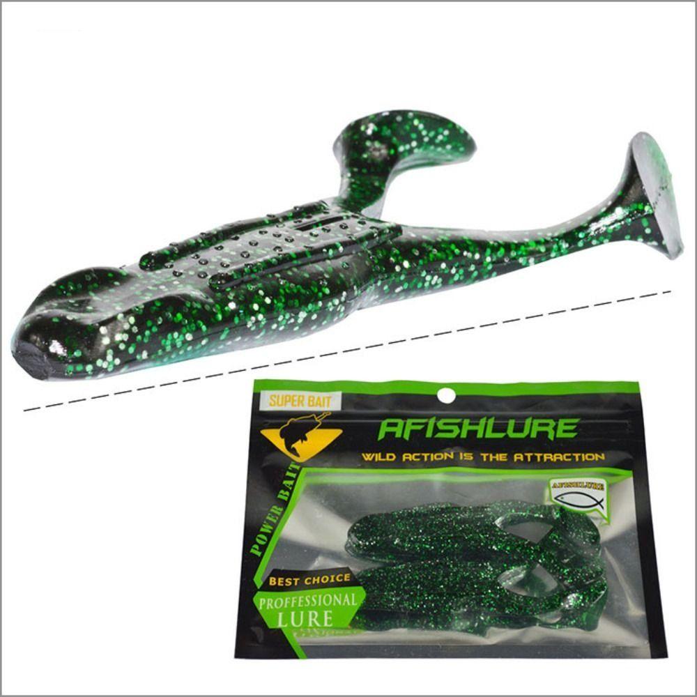2PCS 3D Eyes Soft Frog Fishing Lures 10.5cm/12g Fishing Gear Product Mini Soft Lure  Fishing